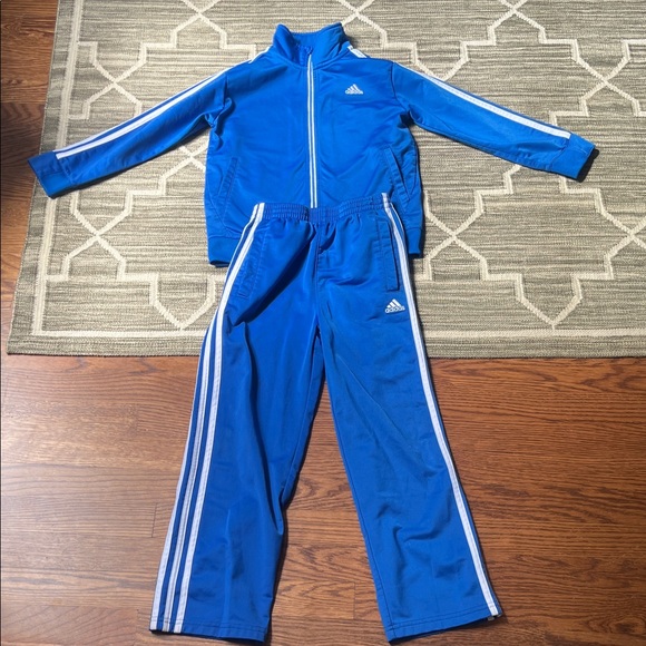 adidas Other - adidas Royal Blue Track Jacket and Pants with White Stripes